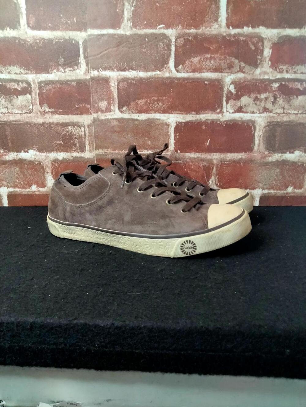 UGG Evera Shoes Womens Size 8 Minimalist Sneakers Soft Suede Sheepskin Brown